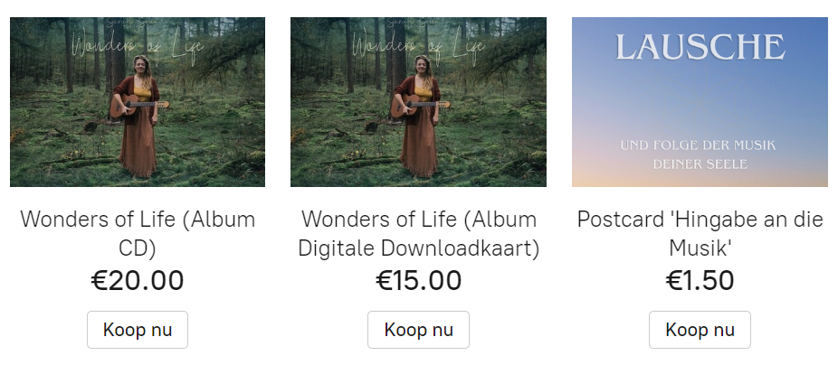 Webshop – Sarah Sounds